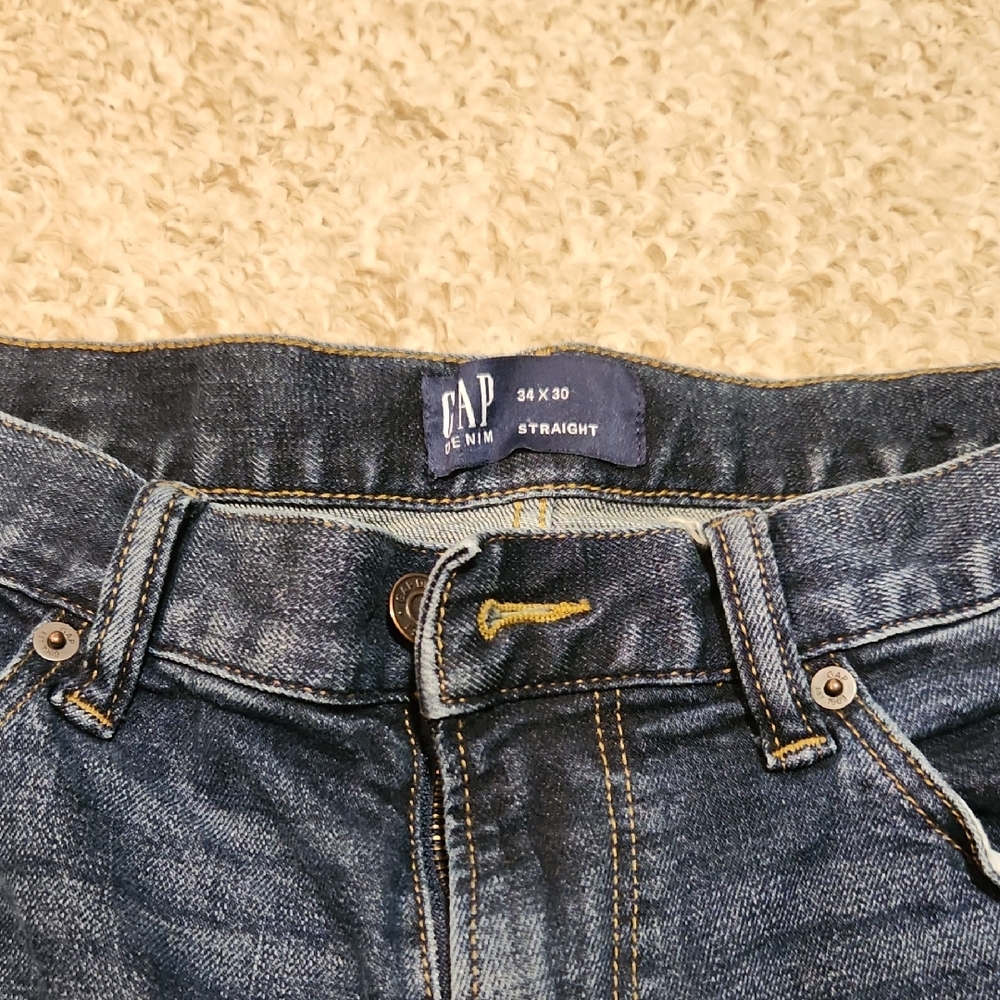 GAP Straight Fit women's Jeans in Dark Blue Denim - 34X30